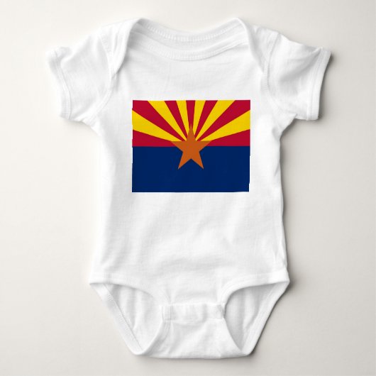 Patriotischer Babybodysuit mit Flagge von Arizona, Baby Strampler (Vorderseite)
