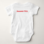 Patriotischer Babybodysuit mit Flagge von Kansas C Baby Strampler (Rückseite)