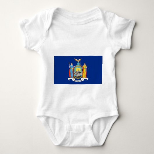 Patriotischer Babybodysuit mit Flagge von New York Baby Strampler (Vorderseite)