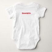 Patriotischer Babybodysuit mit georgischer Flagge Baby Strampler (Rückseite)