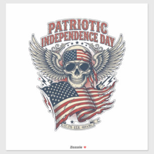 Patriotischer Bandana Rocker Old Glory Musik Rock  Aufkleber