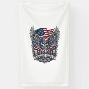 Patriotischer Bandana Rocker Old Glory Musik Rock  Banner