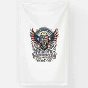 Patriotischer Bandana Rocker Old Glory Musik Rock  Banner
