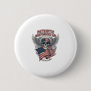 Patriotischer Bandana Rocker Old Glory Musik Rock  Button