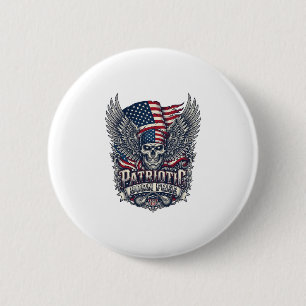 Patriotischer Bandana Rocker Old Glory Musik Rock  Button