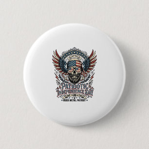 Patriotischer Bandana Rocker Old Glory Musik Rock  Button