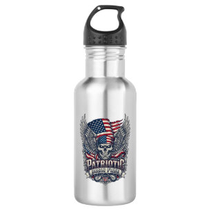 Patriotischer Bandana Rocker Old Glory Musik Rock  Edelstahlflasche