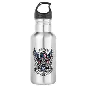 Patriotischer Bandana Rocker Old Glory Musik Rock  Edelstahlflasche