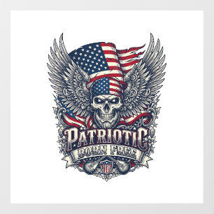 Patriotischer Bandana Rocker Old Glory Musik Rock  Fensteraufkleber