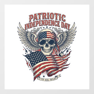Patriotischer Bandana Rocker Old Glory Musik Rock  Fensteraufkleber