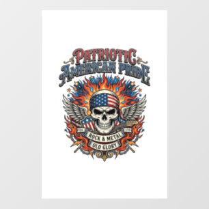 Patriotischer Bandana Rocker Old Glory Musik Rock  Fensteraufkleber