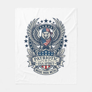 Patriotischer Bandana Rocker Old Glory Musik Rock Fleecedecke