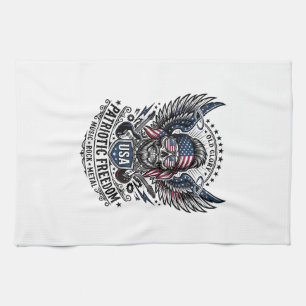 Patriotischer Bandana-Rocker Old Glory Musik Rock  Geschirrtuch