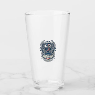 Patriotischer Bandana Rocker Old Glory Musik Rock  Glas