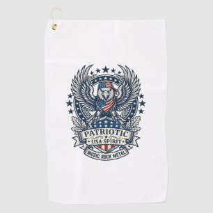 Patriotischer Bandana Rocker Old Glory Musik Rock  Golfhandtuch