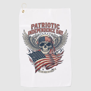 Patriotischer Bandana Rocker Old Glory Musik Rock  Golfhandtuch