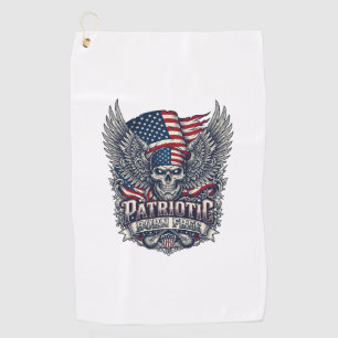 Patriotischer Bandana Rocker Old Glory Musik Rock  Golfhandtuch
