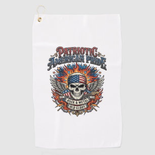 Patriotischer Bandana Rocker Old Glory Musik Rock  Golfhandtuch