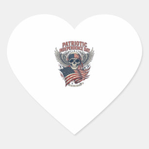 Patriotischer Bandana Rocker Old Glory Musik Rock  Herz-Aufkleber