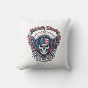 Patriotischer Bandana Rocker Old Glory Musik Rock  Kissen
