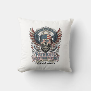 Patriotischer Bandana Rocker Old Glory Musik Rock  Kissen