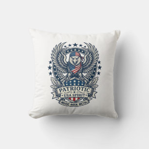 Patriotischer Bandana Rocker Old Glory Musik Rock  Kissen