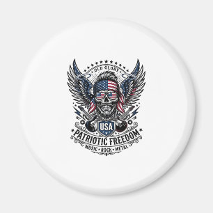 Patriotischer Bandana-Rocker Old Glory Musik Rock Magnet