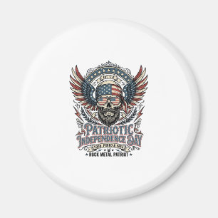 Patriotischer Bandana Rocker Old Glory Musik Rock  Magnet