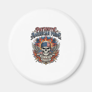 Patriotischer Bandana Rocker Old Glory Musik Rock  Magnet