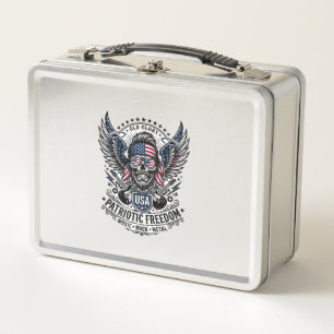 Patriotischer Bandana Rocker Old Glory Musik Rock  Metall Brotdose