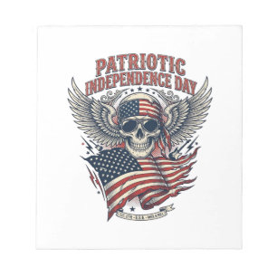 Patriotischer Bandana Rocker Old Glory Musik Rock  Notizblock