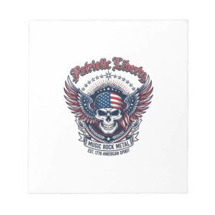 Patriotischer Bandana Rocker Old Glory Musik Rock Notizblock