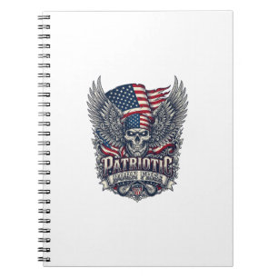 Patriotischer Bandana Rocker Old Glory Musik Rock  Notizblock