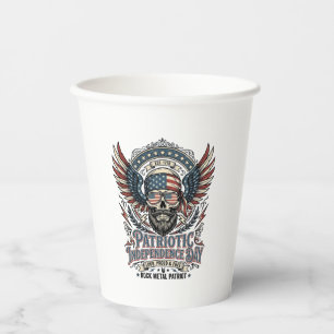 Patriotischer Bandana Rocker Old Glory Musik Rock  Pappbecher