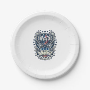 Patriotischer Bandana Rocker Old Glory Musik Rock  Pappteller