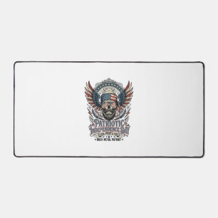 Patriotischer Bandana Rocker Old Glory Musik Rock  Schreibtischunterlage