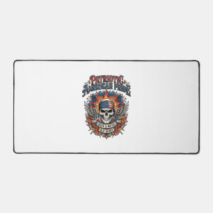 Patriotischer Bandana Rocker Old Glory Musik Rock  Schreibtischunterlage