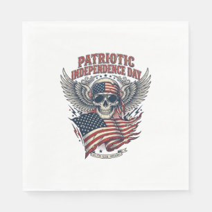 Patriotischer Bandana Rocker Old Glory Musik Rock Serviette