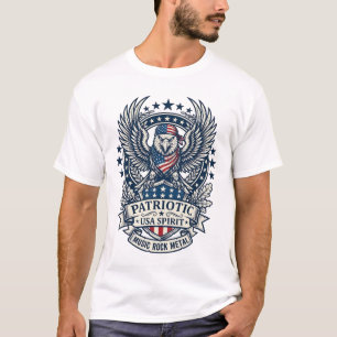 Patriotischer Bandana Rocker Old Glory Musik Rock  T-Shirt