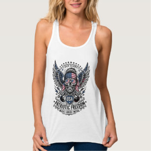 Patriotischer Bandana Rocker Old Glory Musik Rock  Tank Top