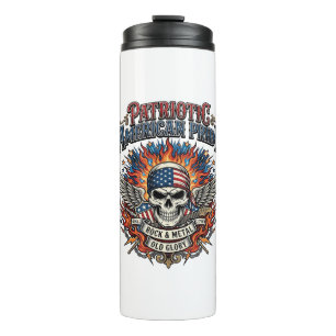Patriotischer Bandana Rocker Old Glory Musik Rock  Thermosbecher