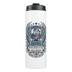 Patriotischer Bandana Rocker Old Glory Musik Rock  Thermosbecher