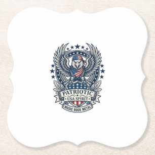 Patriotischer Bandana Rocker Old Glory Musik Rock  Untersetzer