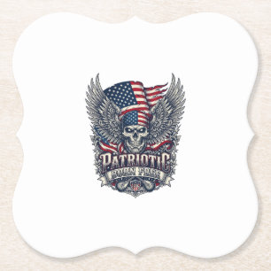 Patriotischer Bandana Rocker Old Glory Musik Rock  Untersetzer