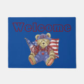Patriotischer Bär Fußmatte (Vorderseite)