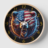 Patriotischer Bär: Symbol Amerikas Uhr (Vorderseite)