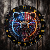 Patriotischer Bärenbär Power schlägt Vorstand Dartscheibe