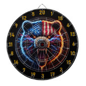 Patriotischer Bärenbär Power schlägt Vorstand Dartscheibe (vorne)