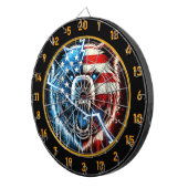 Patriotischer Bärenblitz entzündet das Board Dartscheibe (Vorderseite rechts)