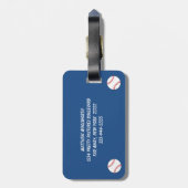 Patriotischer Baseball-Gepäckanhänger Gepäckanhänger (Rückseite vertikal)